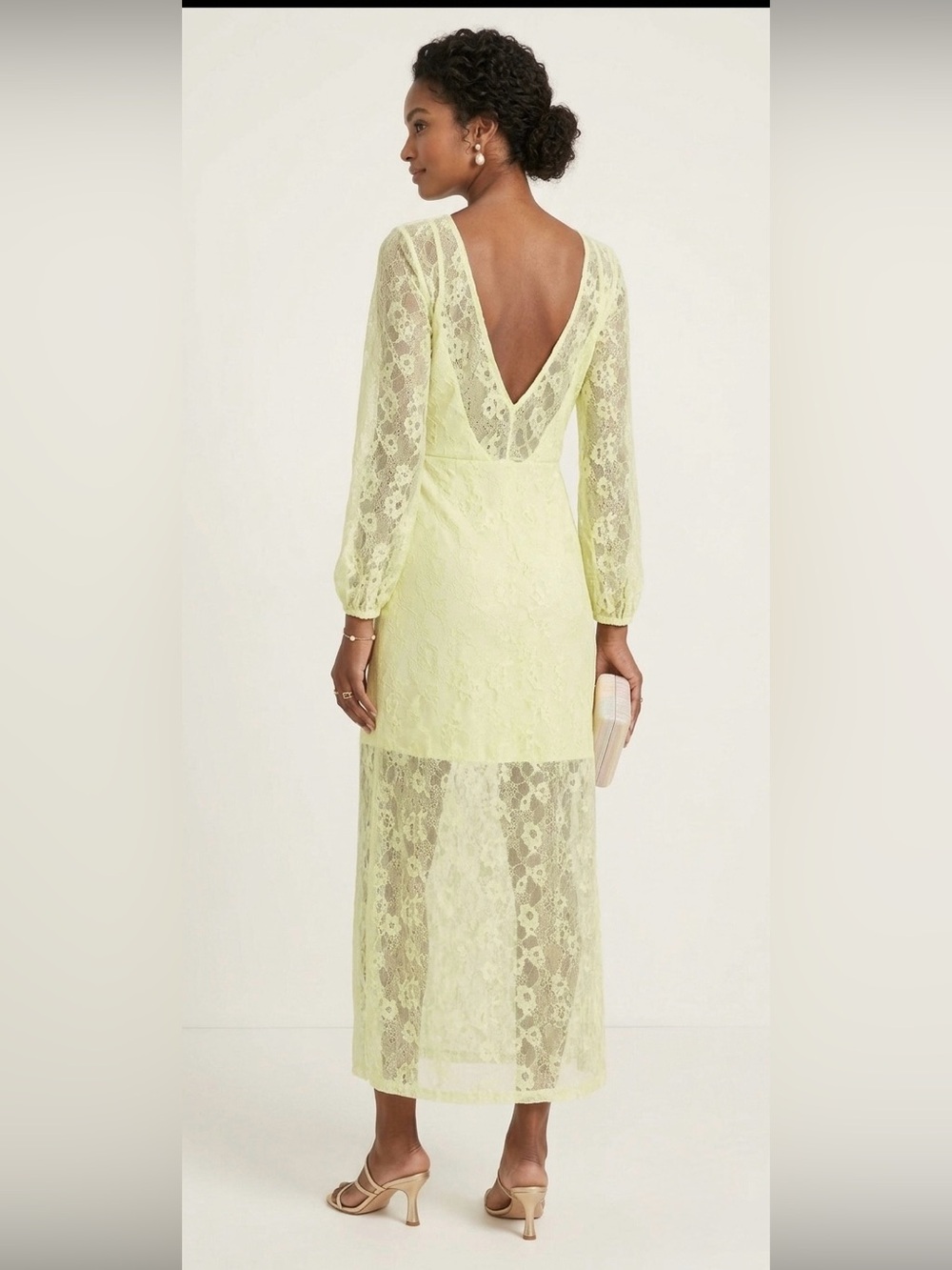 Floral Lace Yellow Maxi
Long Sleeve Dress - Picture 2 of 7